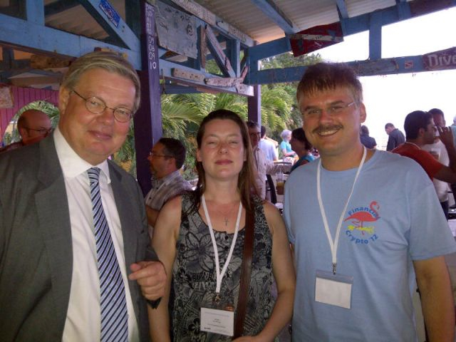 Meeting the
            local Dutch government representative at the FC reception
